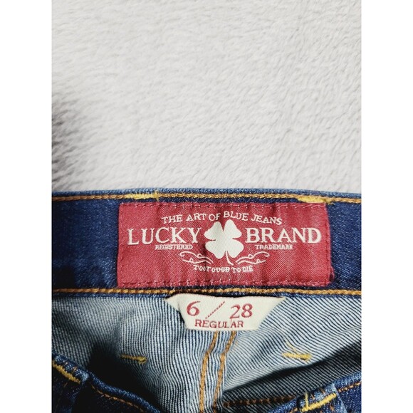 Lucky Brand Women’s Sofia Boot Jeans Size 6/28 Dark Wash 32” Inseam Bootcut NWT - Picture 6 of 16